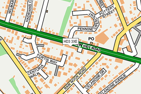 HD3 3XE map - OS OpenMap – Local (Ordnance Survey)