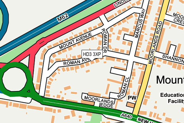 HD3 3XP map - OS OpenMap – Local (Ordnance Survey)