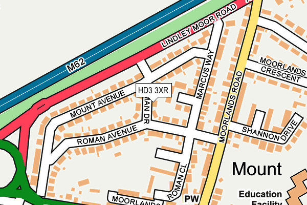 HD3 3XR map - OS OpenMap – Local (Ordnance Survey)