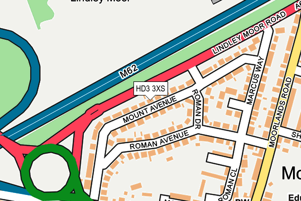 HD3 3XS map - OS OpenMap – Local (Ordnance Survey)