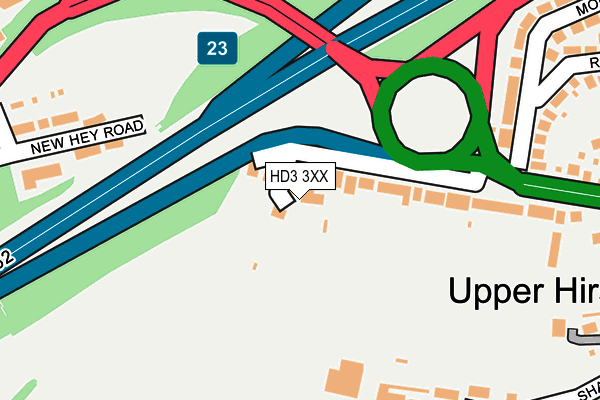 HD3 3XX map - OS OpenMap – Local (Ordnance Survey)