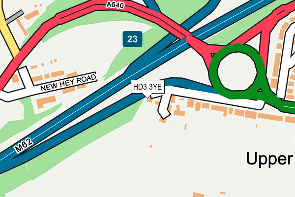 HD3 3YE map - OS OpenMap – Local (Ordnance Survey)