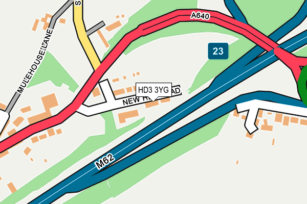 HD3 3YG map - OS OpenMap – Local (Ordnance Survey)