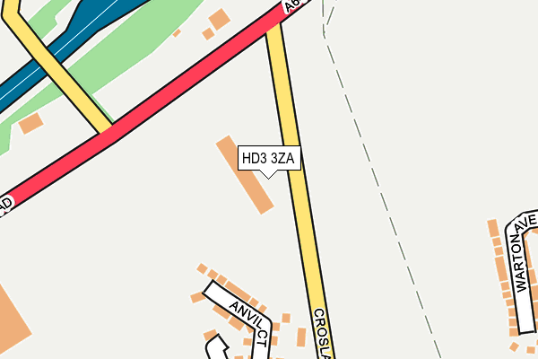 HD3 3ZA map - OS OpenMap – Local (Ordnance Survey)