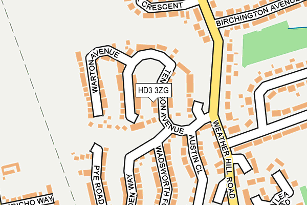 HD3 3ZG map - OS OpenMap – Local (Ordnance Survey)