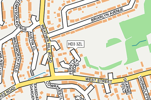 HD3 3ZL map - OS OpenMap – Local (Ordnance Survey)