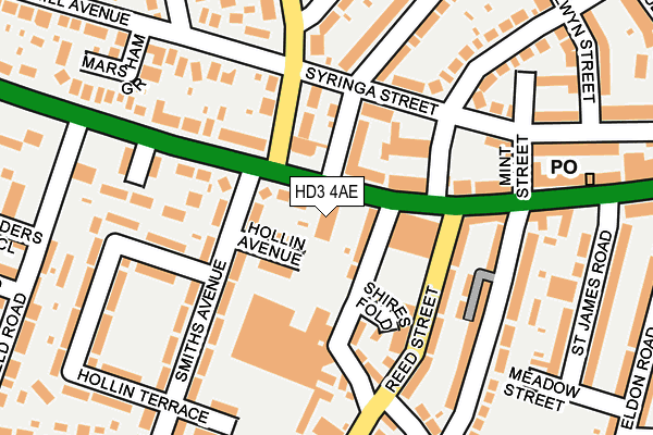 HD3 4AE map - OS OpenMap – Local (Ordnance Survey)