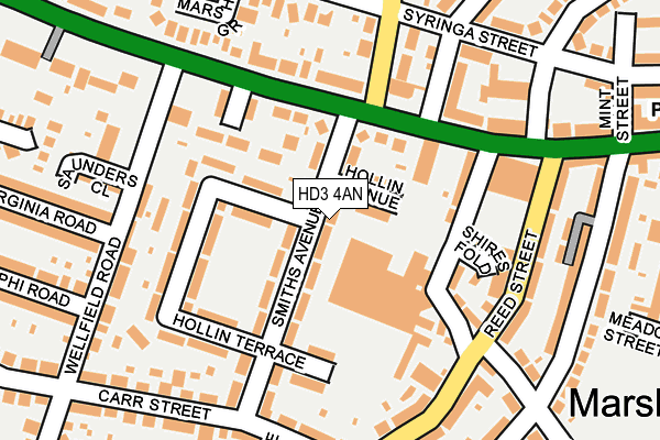 HD3 4AN map - OS OpenMap – Local (Ordnance Survey)