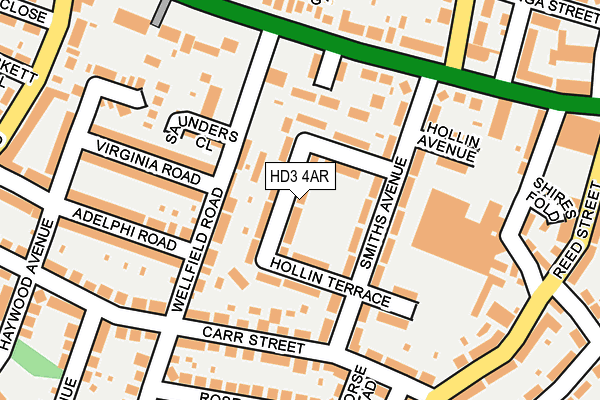 HD3 4AR map - OS OpenMap – Local (Ordnance Survey)