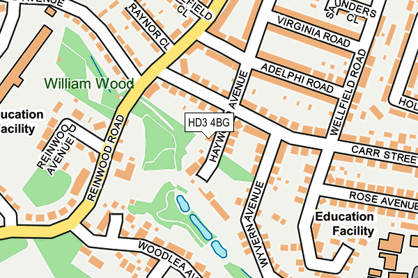 HD3 4BG map - OS OpenMap – Local (Ordnance Survey)