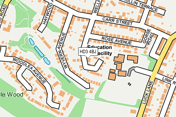 HD3 4BJ map - OS OpenMap – Local (Ordnance Survey)