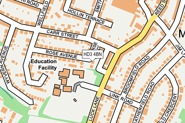 HD3 4BN map - OS OpenMap – Local (Ordnance Survey)