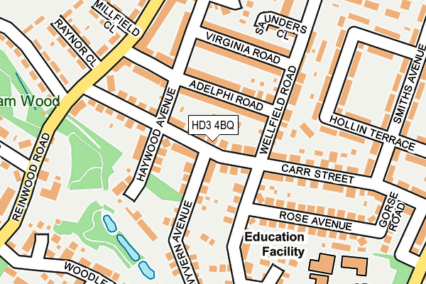 HD3 4BQ map - OS OpenMap – Local (Ordnance Survey)