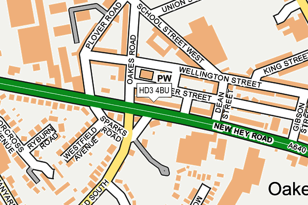 HD3 4BU map - OS OpenMap – Local (Ordnance Survey)