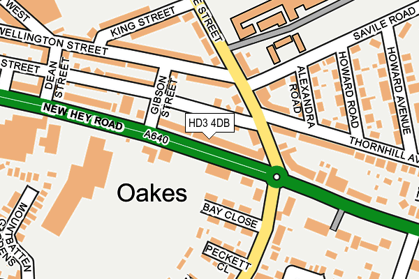HD3 4DB map - OS OpenMap – Local (Ordnance Survey)