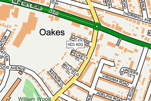 HD3 4DQ map - OS OpenMap – Local (Ordnance Survey)