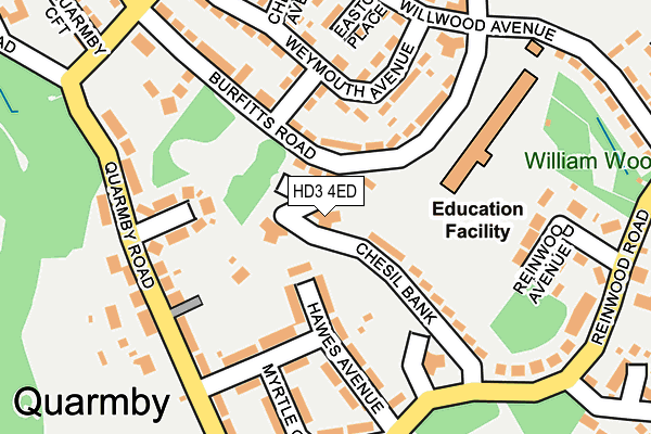 HD3 4ED map - OS OpenMap – Local (Ordnance Survey)