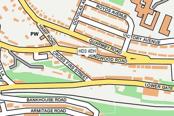 HD3 4EH map - OS OpenMap – Local (Ordnance Survey)