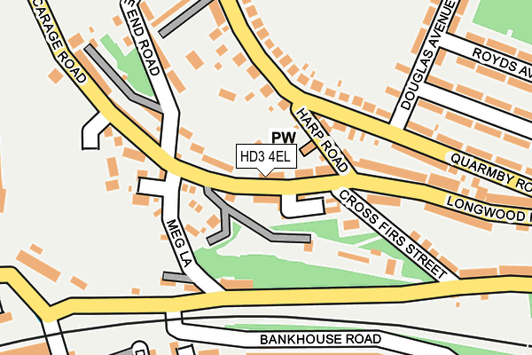 HD3 4EL map - OS OpenMap – Local (Ordnance Survey)