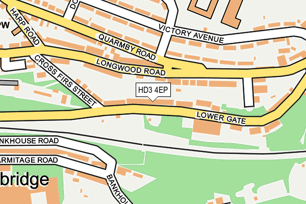 HD3 4EP map - OS OpenMap – Local (Ordnance Survey)