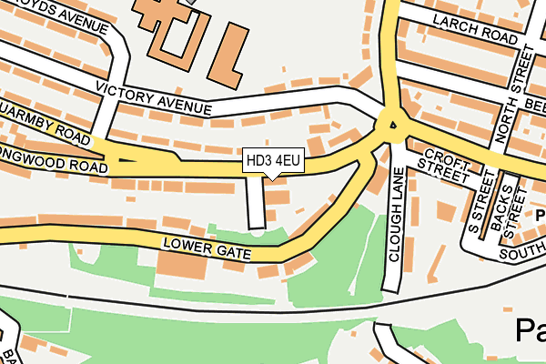 HD3 4EU map - OS OpenMap – Local (Ordnance Survey)
