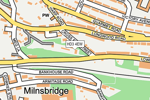 HD3 4EW map - OS OpenMap – Local (Ordnance Survey)