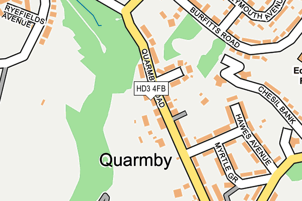 HD3 4FB map - OS OpenMap – Local (Ordnance Survey)