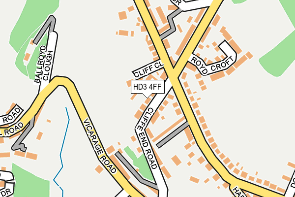 HD3 4FF map - OS OpenMap – Local (Ordnance Survey)