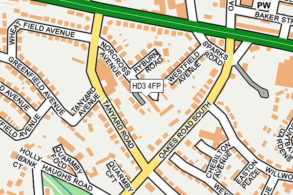 HD3 4FP map - OS OpenMap – Local (Ordnance Survey)