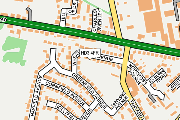 HD3 4FR map - OS OpenMap – Local (Ordnance Survey)