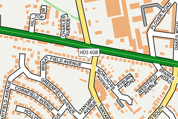 HD3 4GB map - OS OpenMap – Local (Ordnance Survey)