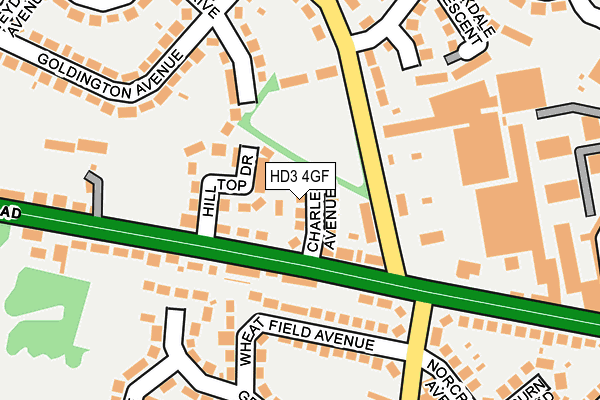 HD3 4GF map - OS OpenMap – Local (Ordnance Survey)