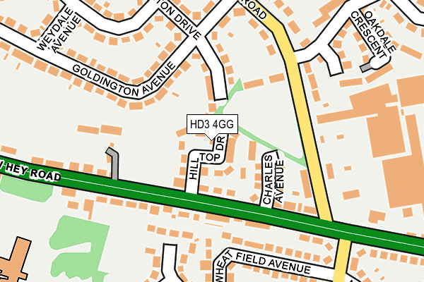 HD3 4GG map - OS OpenMap – Local (Ordnance Survey)