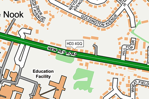 HD3 4GQ map - OS OpenMap – Local (Ordnance Survey)