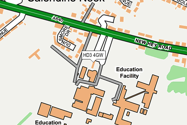 HD3 4GW map - OS OpenMap – Local (Ordnance Survey)