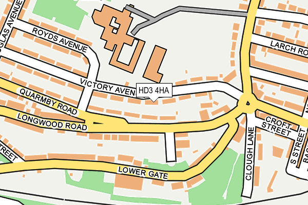 HD3 4HA map - OS OpenMap – Local (Ordnance Survey)