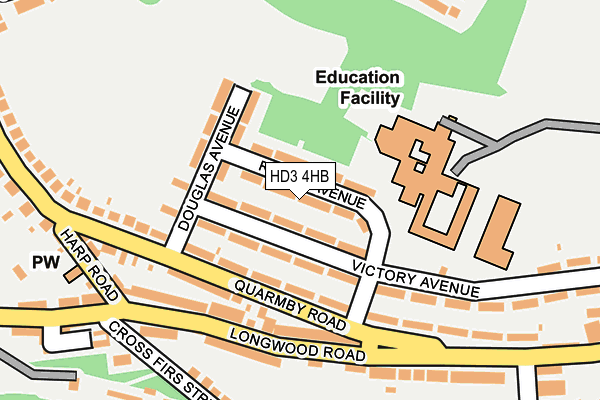 HD3 4HB map - OS OpenMap – Local (Ordnance Survey)