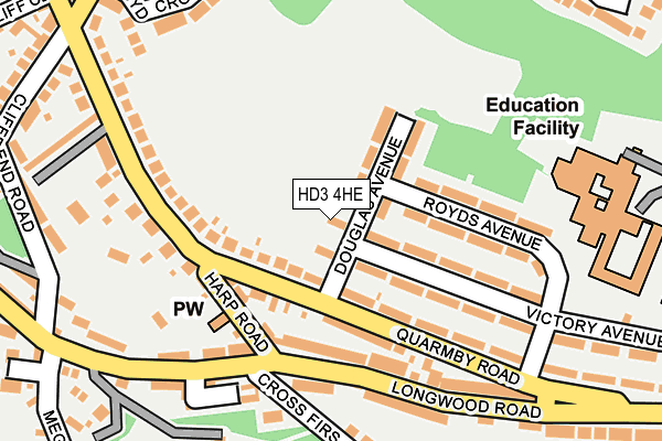 HD3 4HE map - OS OpenMap – Local (Ordnance Survey)