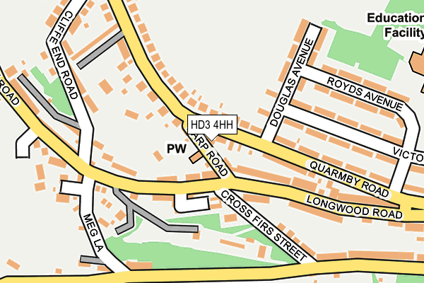 HD3 4HH map - OS OpenMap – Local (Ordnance Survey)