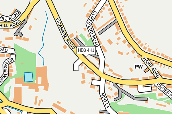 HD3 4HJ map - OS OpenMap – Local (Ordnance Survey)