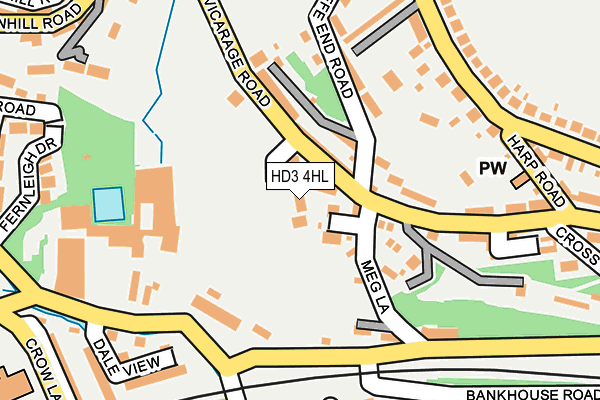 HD3 4HL map - OS OpenMap – Local (Ordnance Survey)