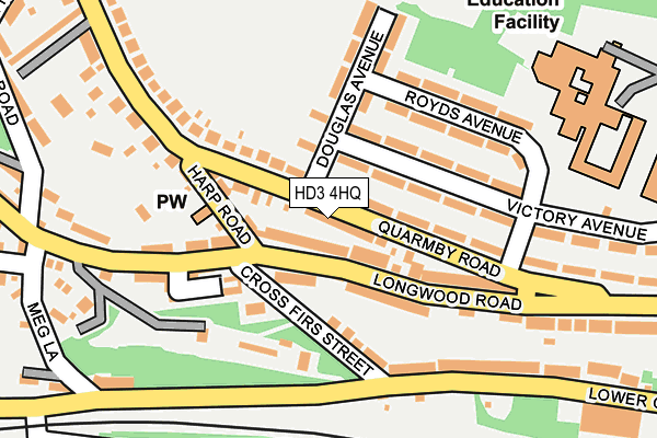 HD3 4HQ map - OS OpenMap – Local (Ordnance Survey)