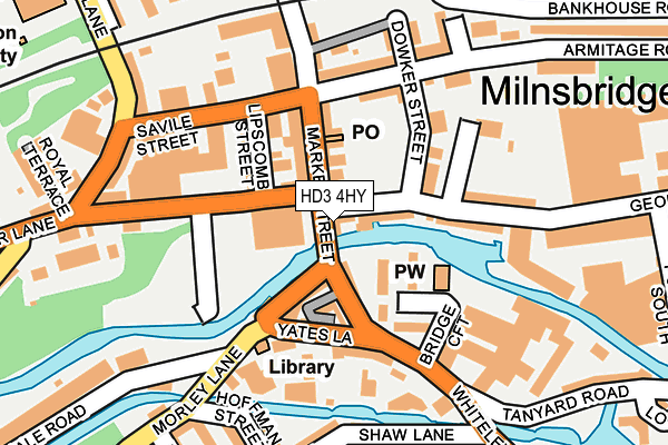 HD3 4HY map - OS OpenMap – Local (Ordnance Survey)