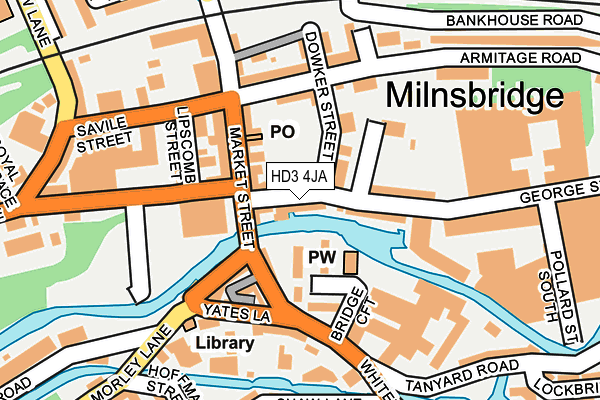 HD3 4JA map - OS OpenMap – Local (Ordnance Survey)