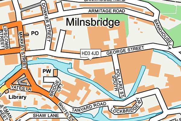 Map of MILNSBRIDGE SELF STORAGE LTD at local scale