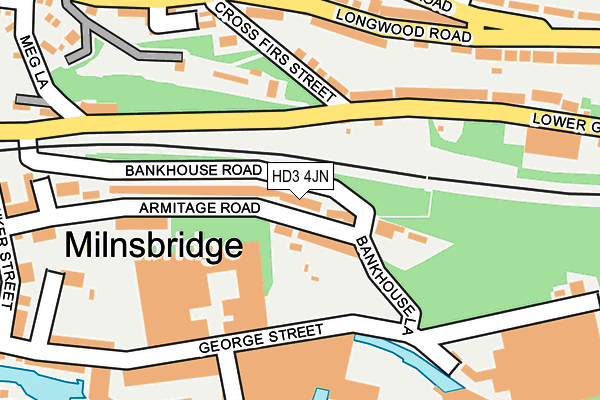 HD3 4JN map - OS OpenMap – Local (Ordnance Survey)