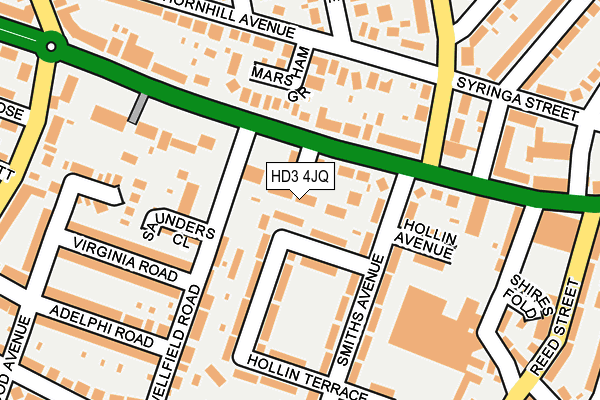 HD3 4JQ map - OS OpenMap – Local (Ordnance Survey)
