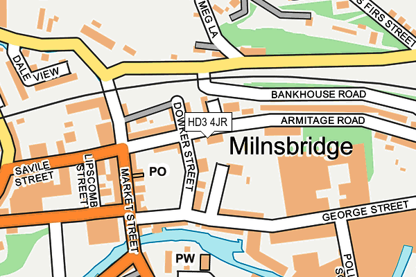 HD3 4JR map - OS OpenMap – Local (Ordnance Survey)