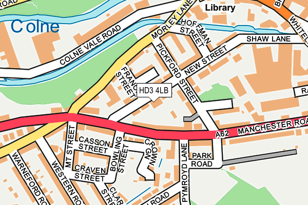 HD3 4LB map - OS OpenMap – Local (Ordnance Survey)