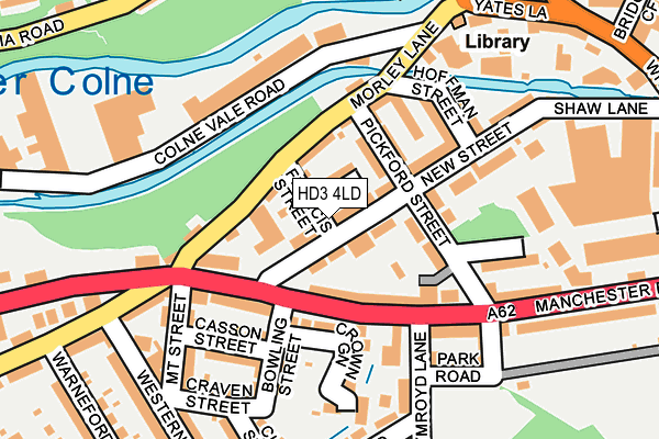 HD3 4LD map - OS OpenMap – Local (Ordnance Survey)